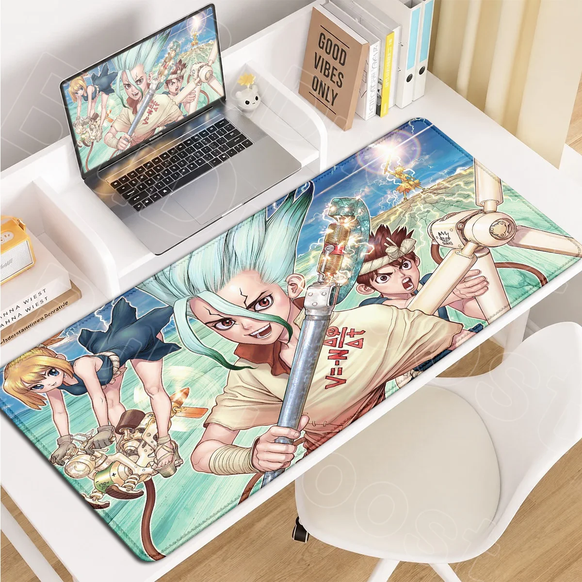 XXL Büro-Laptop-Tastaturunterlage PC-Gaming-Zubehör Anime Dr. Stone Ishigami Senkuu Mauspad Großes Speed-Computer-Unterlagepad – Detail 8