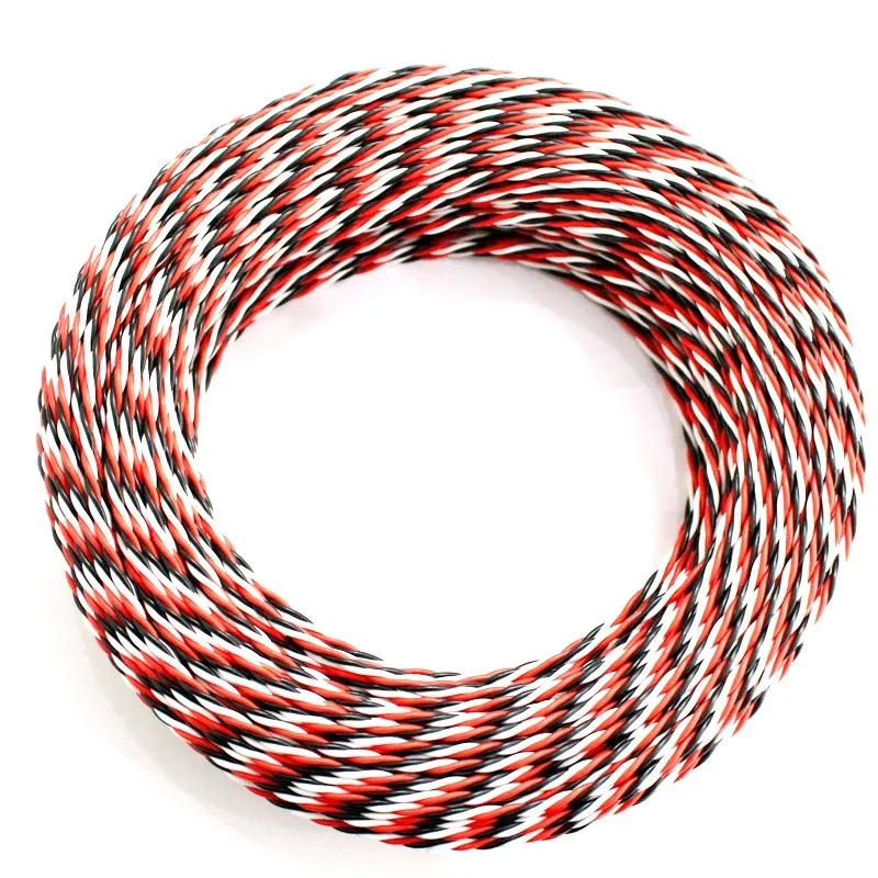 10PCS 60-Coil Anti-Interferentie 22AWG JR Futaba Twisted Wire Lead 3-Way Servo Verlengkabel voor RC Vliegtuig Auto/Boot Meubi