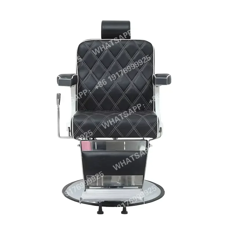 Hydraulic Reclining All Purpose Chair Salon Hair Styling Chair Brown Barber Chair