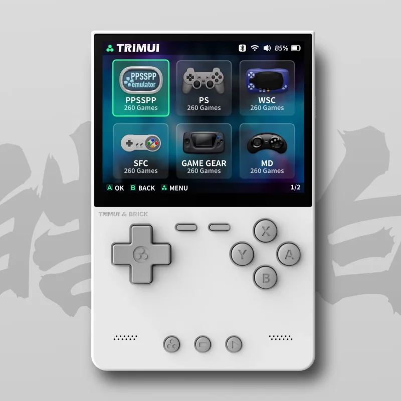 Trimui Brick New Vertical Handheld Console Small Square Brick Retro Game Console Childhood Nostalgia Portable Psp Simulate Gba