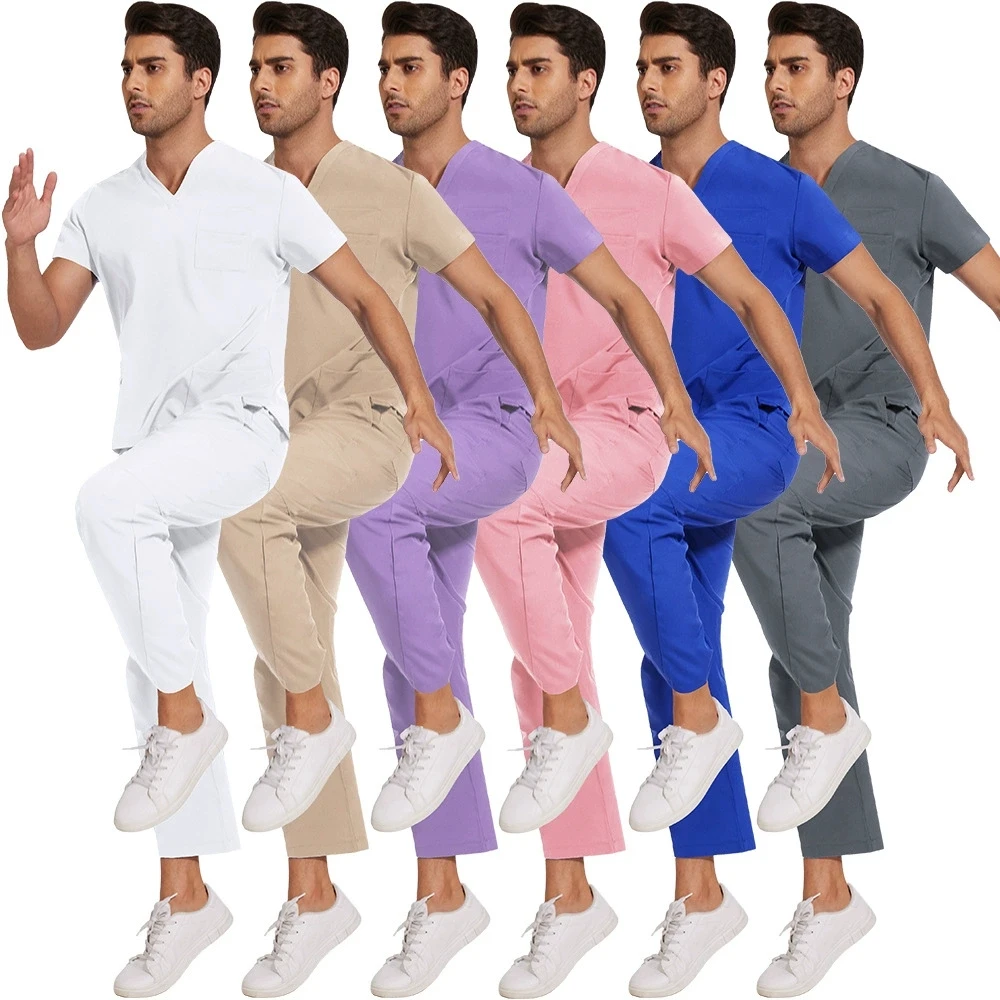 

Medical Nurse Uniforms Straight-leg Pants Beauty Salon Operating Room Clinic Doctor Clothes Matte Set Uniformes Clinicos Mujer