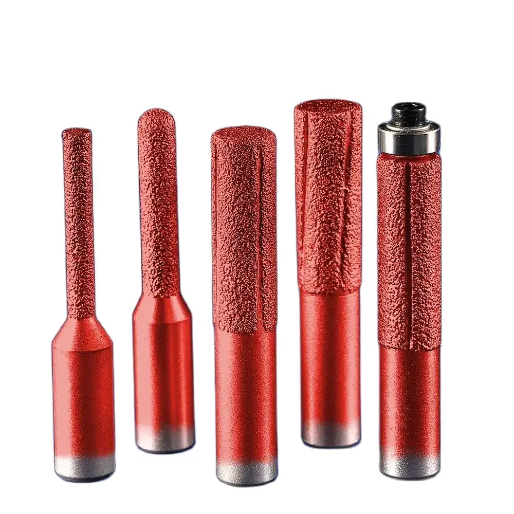 WeiTol 1 pcs cnc Granville Quartz Stone Seamless splicing emery straight bit trimming Diamond emery straight bit for stone