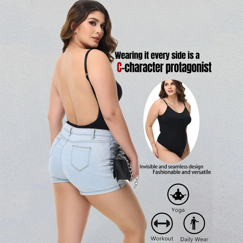 

Botty Lifting U-Backless Women's Sexy Shapers Push Up Wire Free Bodysuits Girl's Gym Fitness Bodyshapping Hollow Out Intimates