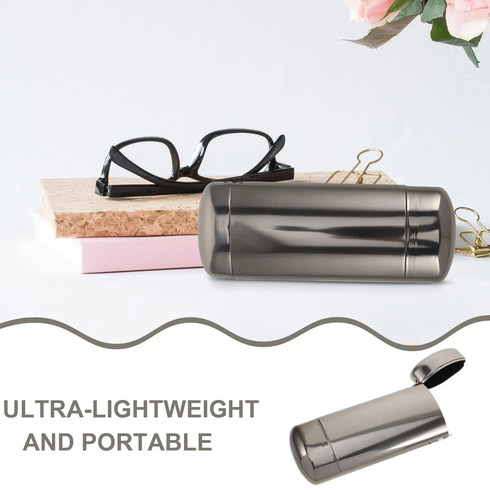Premium Aluminum Hard Shell Eyeglass Box Durable Sunglasses Case Portable Glasses ganizer Travel Eyewear Storage Container