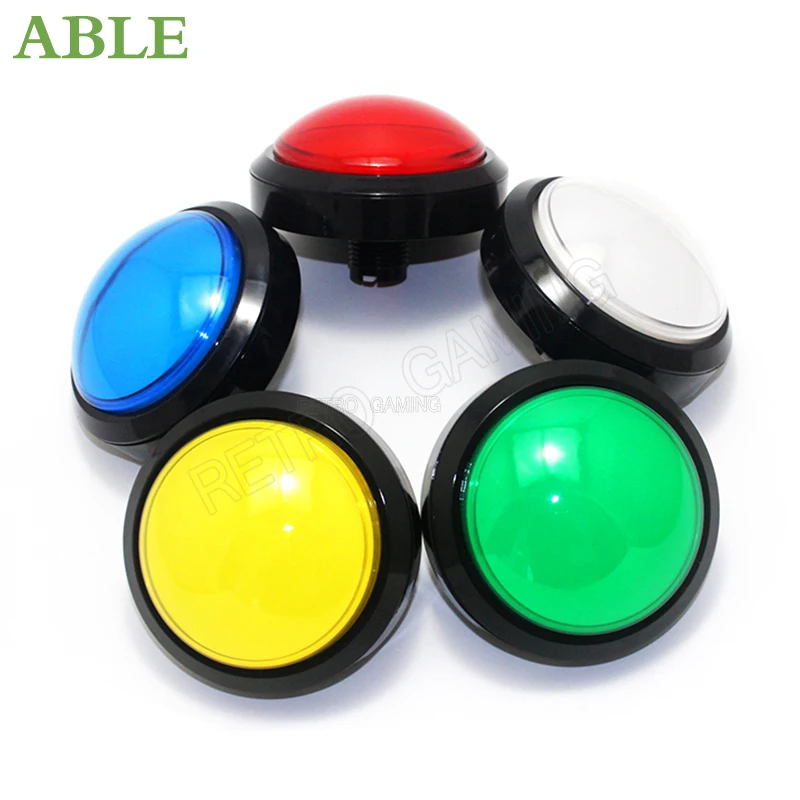 1PCS/5PCS 100mm Arcade Push Button Colorful Convex Round Micro Switch Copy Sanwa for Multi Arcade MAME Jamma Game