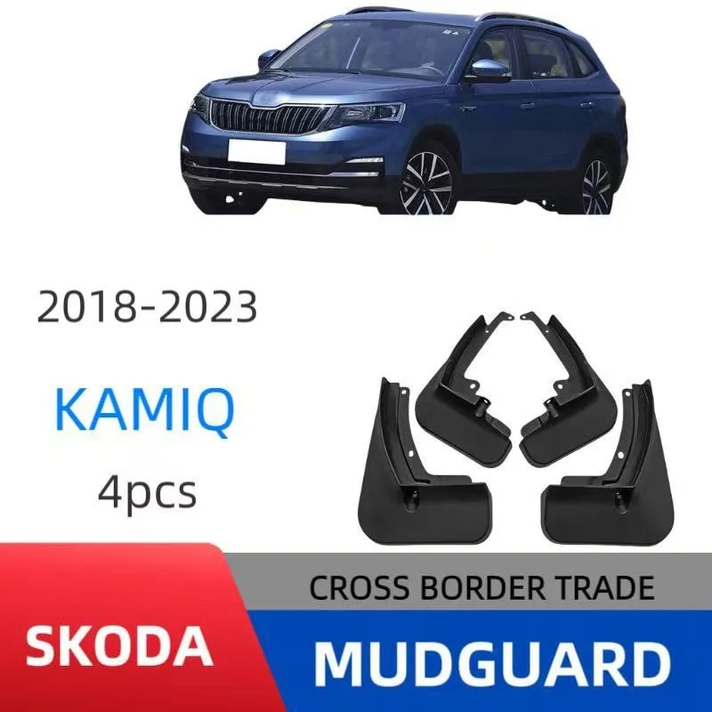 

For Skoda Kamiq 2018-2022 Car Mudguards Cover Front and Rear Parts Splash Proof Cars Mudguard Mud Flaps Wheel Guards Accessories