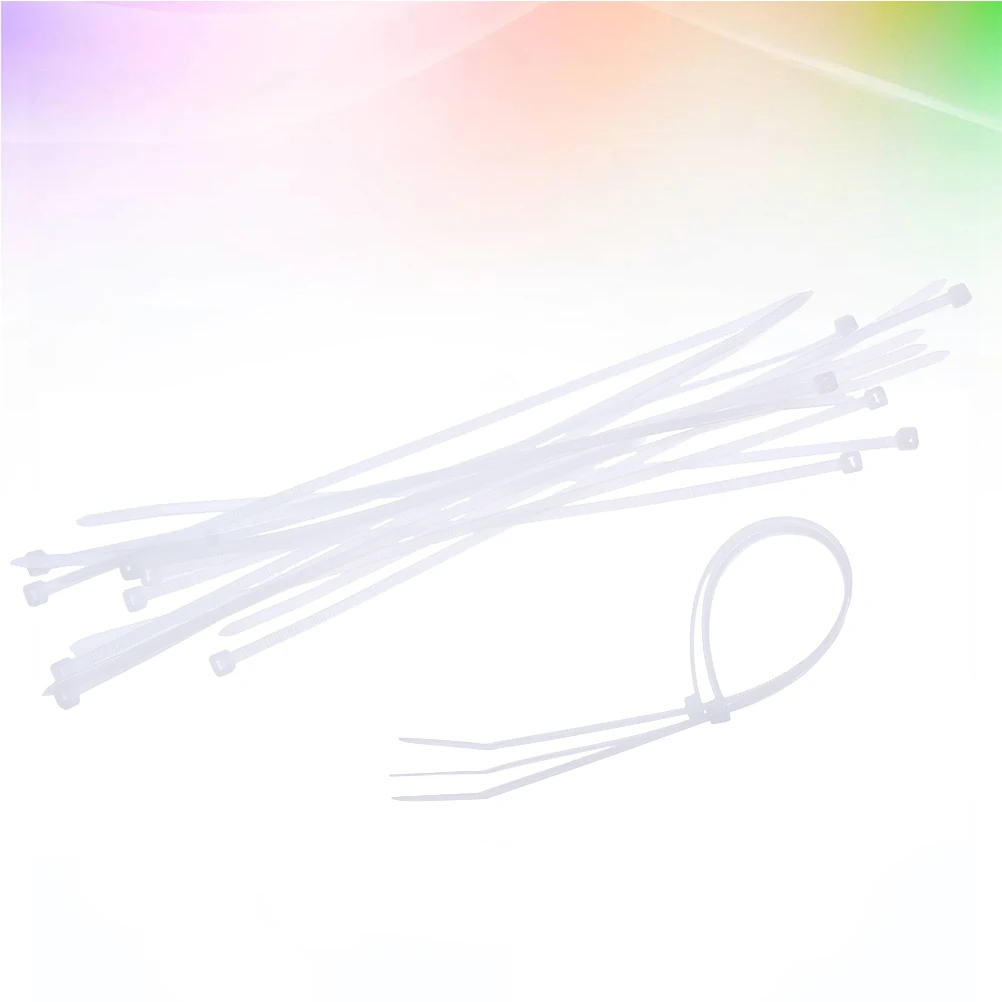 

1000pcs 3x200 Self-locking Plastic Fixing Ring Nylon Wire Cable Zip Ties Cable Ties Fasten Loop Cable (White)