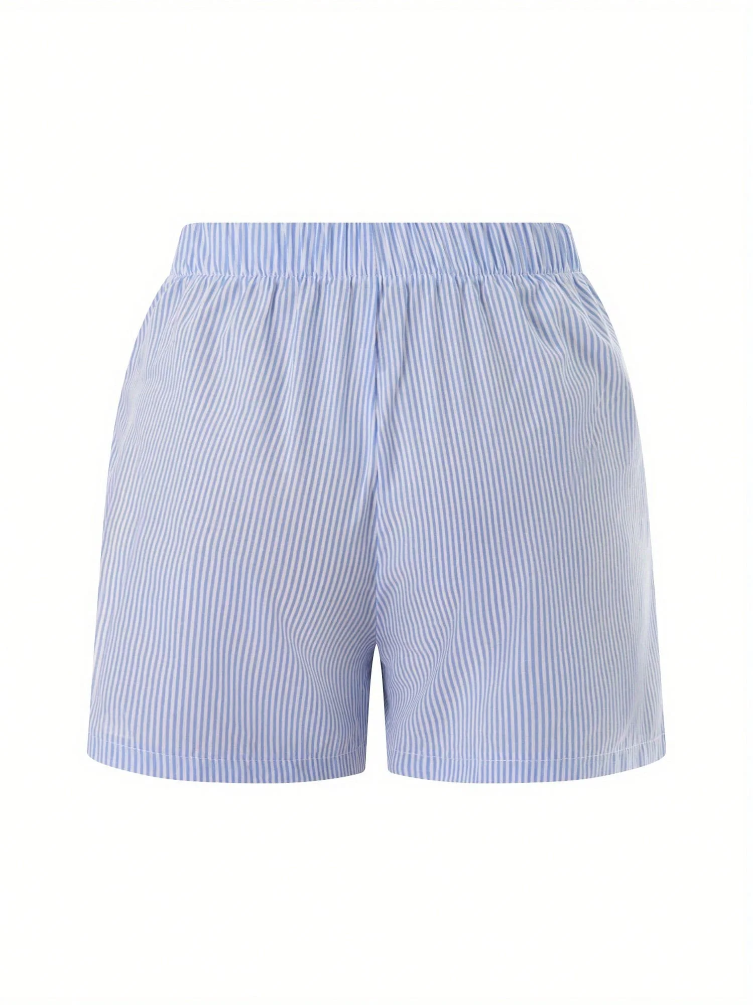 

Womens Button Front Shorts Casual Elastic Waist Plaid/Striped Print Lounge Shorts Going Out Pants