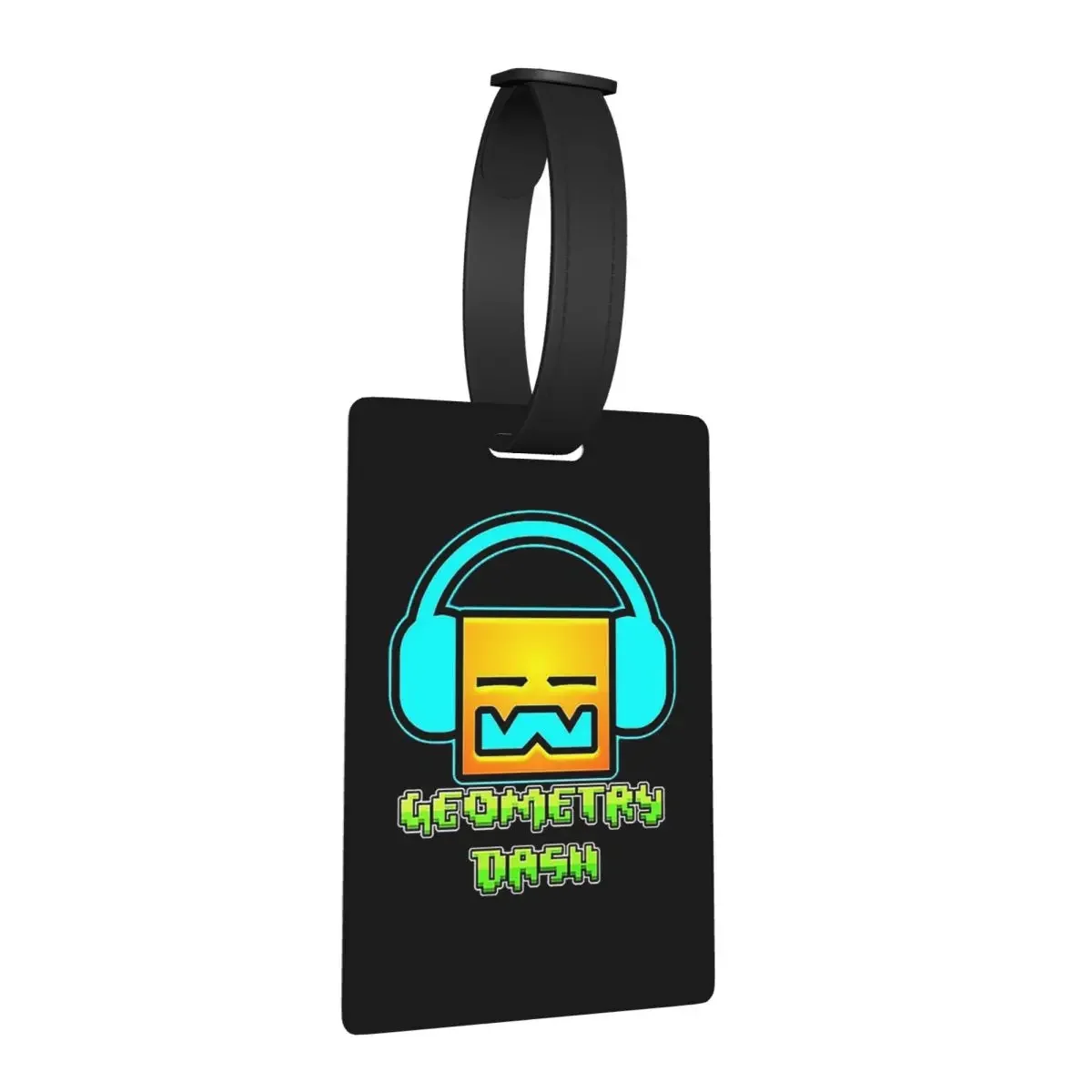 

Video Game Geometry Dash Luggage Tags Suitcase Accessories Travel Portable Baggage Boarding Tag Label Holder ID Name Address