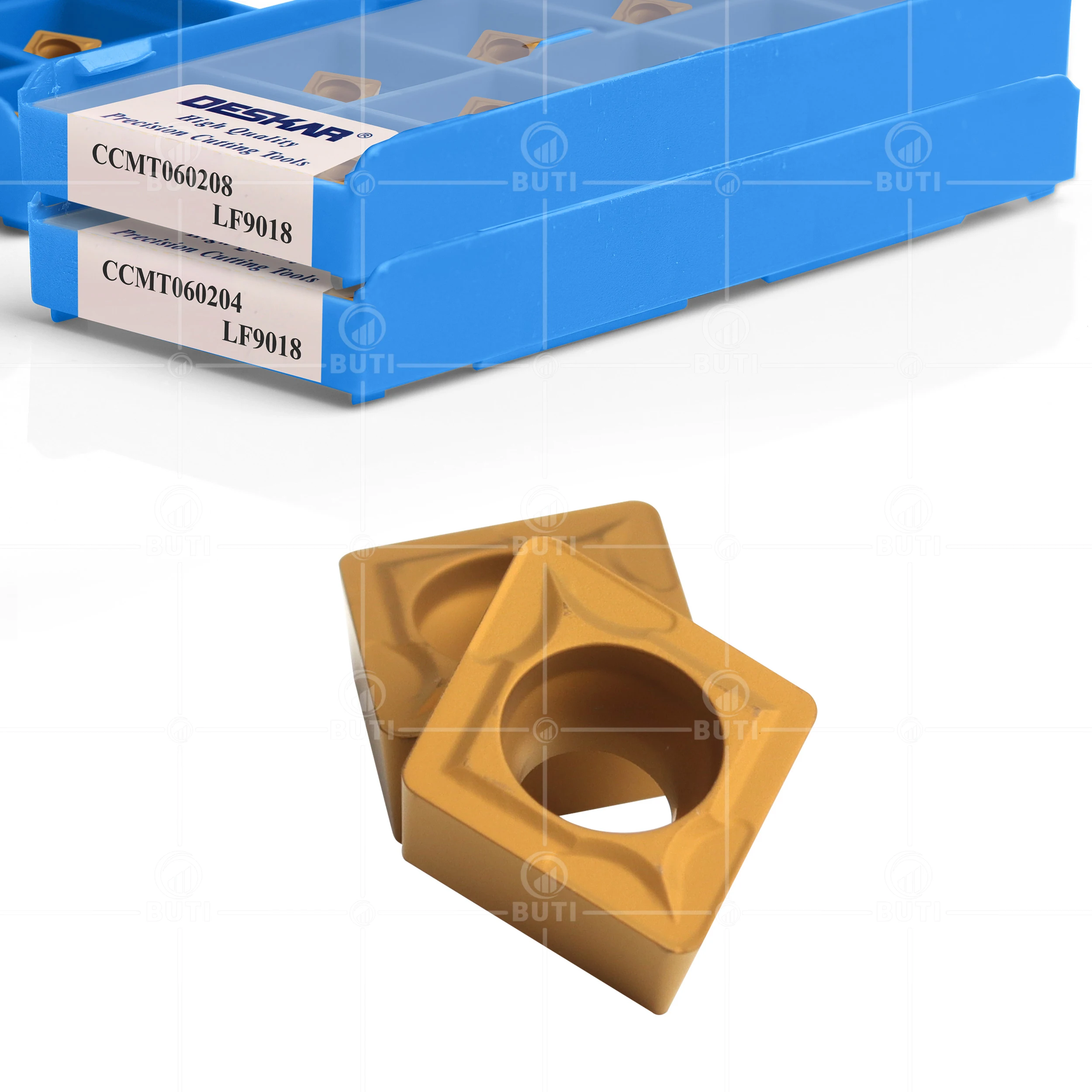 Imagem -03 - Deskar 100 Original Ccmt060204 Ccmt060208 Ccmt09t304 Ccmt09t308 Lf9018 Torno Cnc Turning Ferramenta Carbide Insert Cnc para Aço Parte