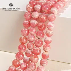 Wholesale 5A Natural Argentina Rhodochrosite Bead Round Gemstone Loose Spacer For Jewelry Making DIY Bracelet Necklace Accessory