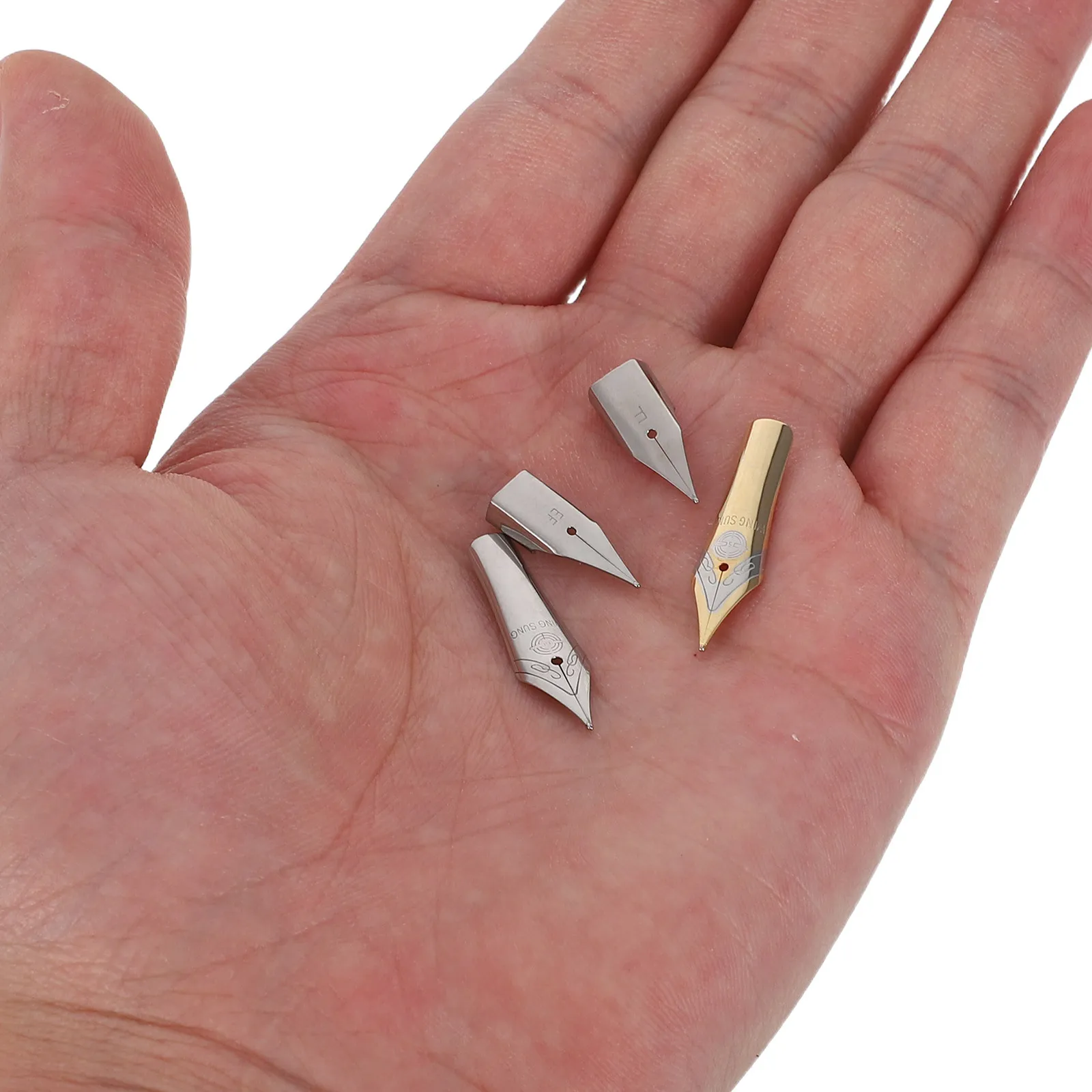 

20Pcs Fountain Pen Nibs Replacement Universal Fine Metal Tips for Calligraphy Painting Signing Steel Pen Spare Accessories
