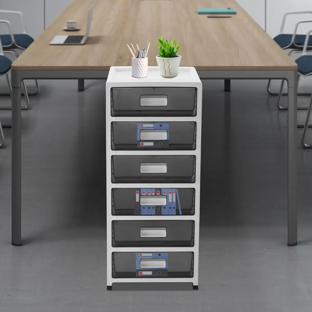 Organizador de plástico alto com 6 gavetas, maquiagem, banheiro, armazenamento utilitário, 83,5 cm/33 polegadas, organização doméstica, armazenamento