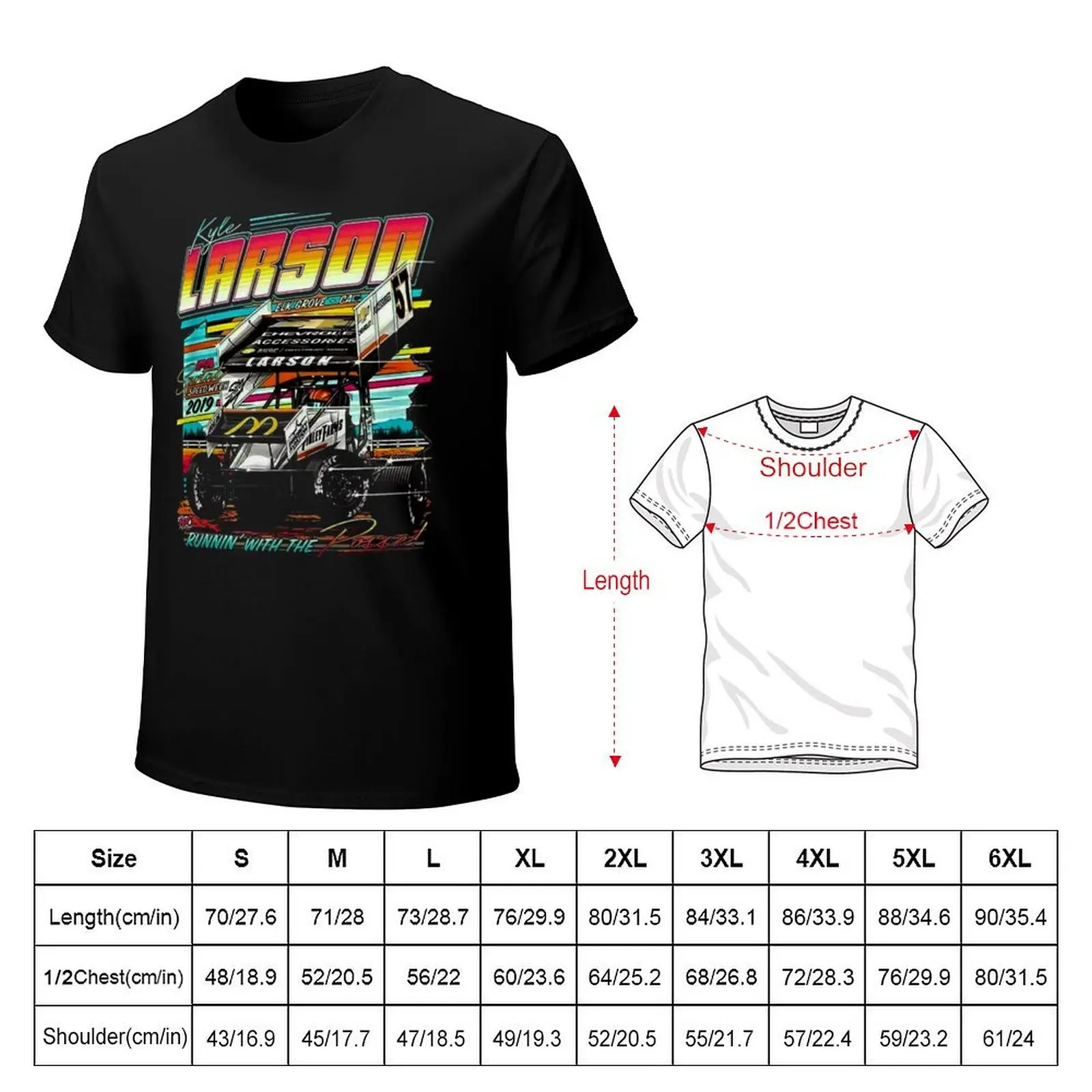 Kyle Larson Kyle , T-Shirt Basic Casual Wear Short Sleeve Top