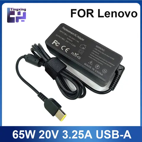 20V 3.25A 65W USB AC Laptop Charger Power Adapter For Lenovo Thinkpad X301S X230S G500 G405 X1 Carbon E431 E531 T440s Yoga 13