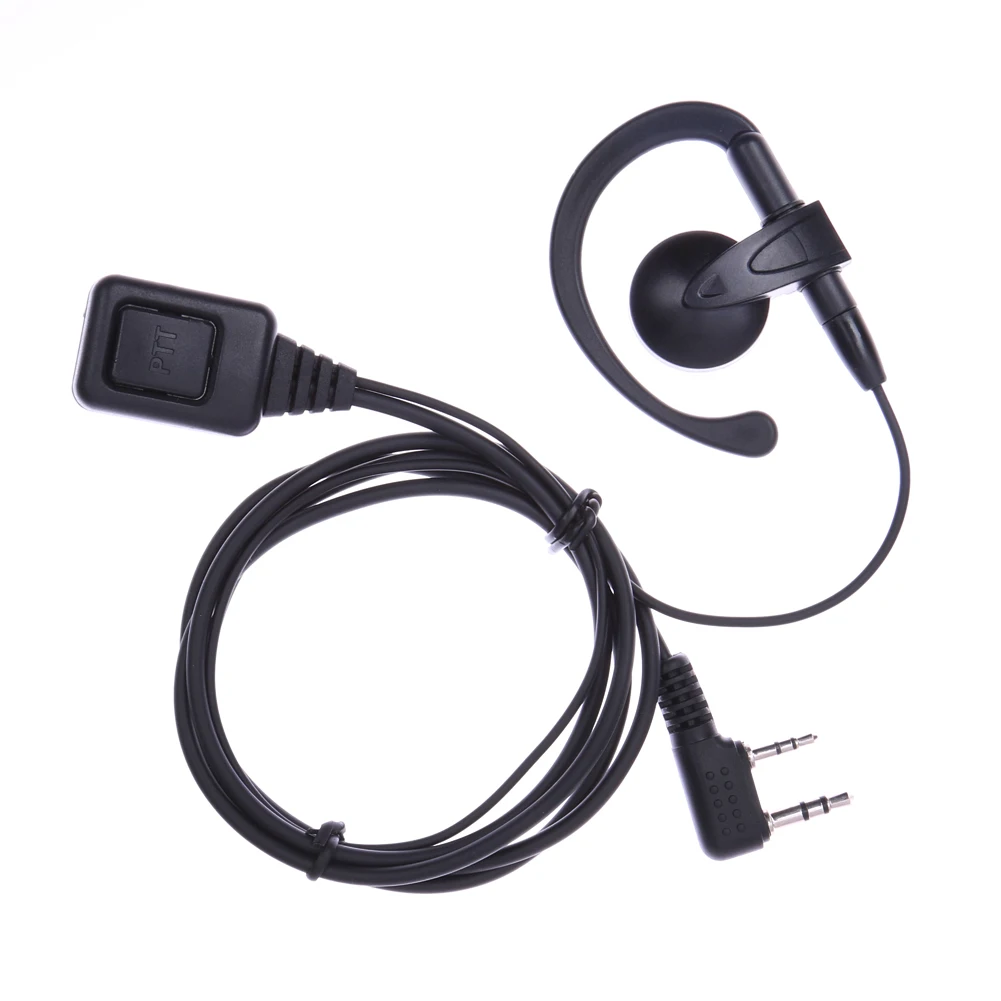 2 Pin Walkie Talkie Earpiece Headset with PTT Mic Earpiece Headset Privacy Accessories for Baofeng Kenwood Puxing Wouxun Radio