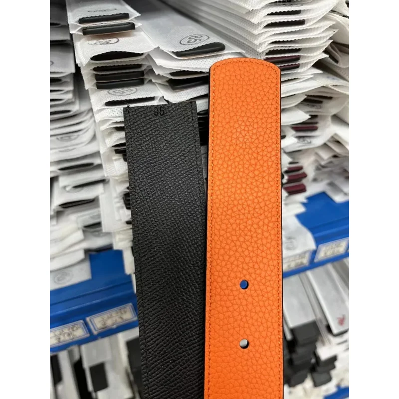 

Luxury 3.5cm Palm Grain Belt Strap - 8-Shaped End Compatible, No Buckle, Premium Replacement Leather Belt