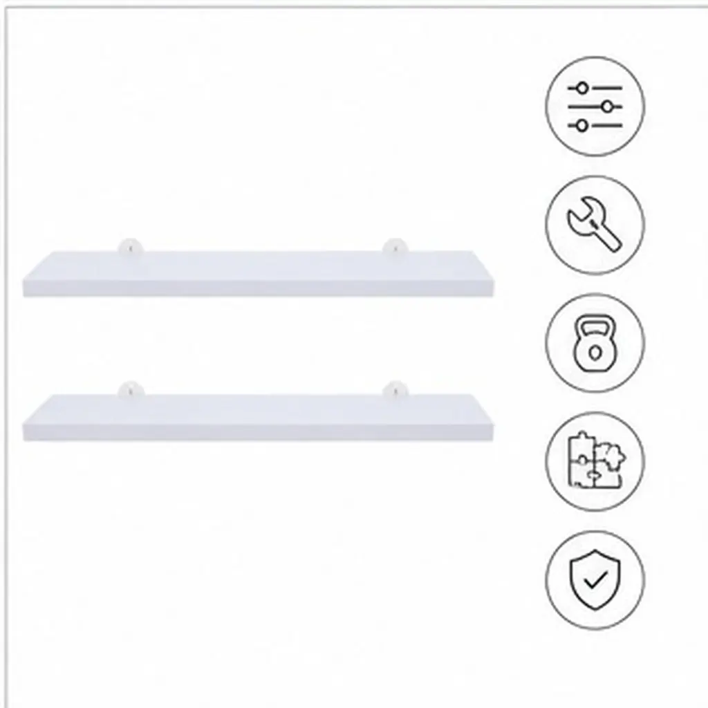 2 Stück weiße, massive Holz-Pegboard-Regale, höhenverstellbar, Pegboard-Organizer, Wandmontage, Aufbewahrungsregal für Küche, Büro, Bastelbedarf