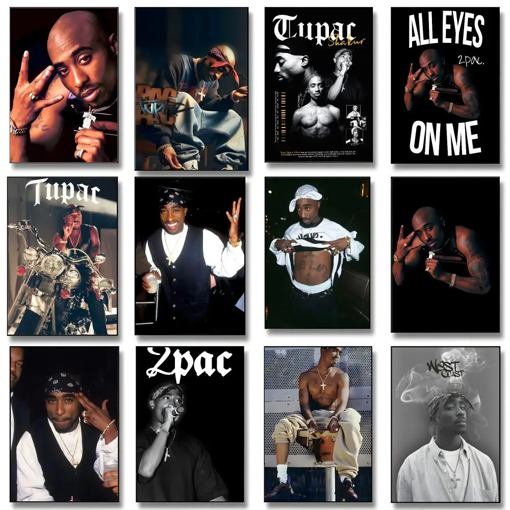 Rapper T-Tupac Shakur Poster Print Painting Home Decor for Bedroom Living Room Hallway