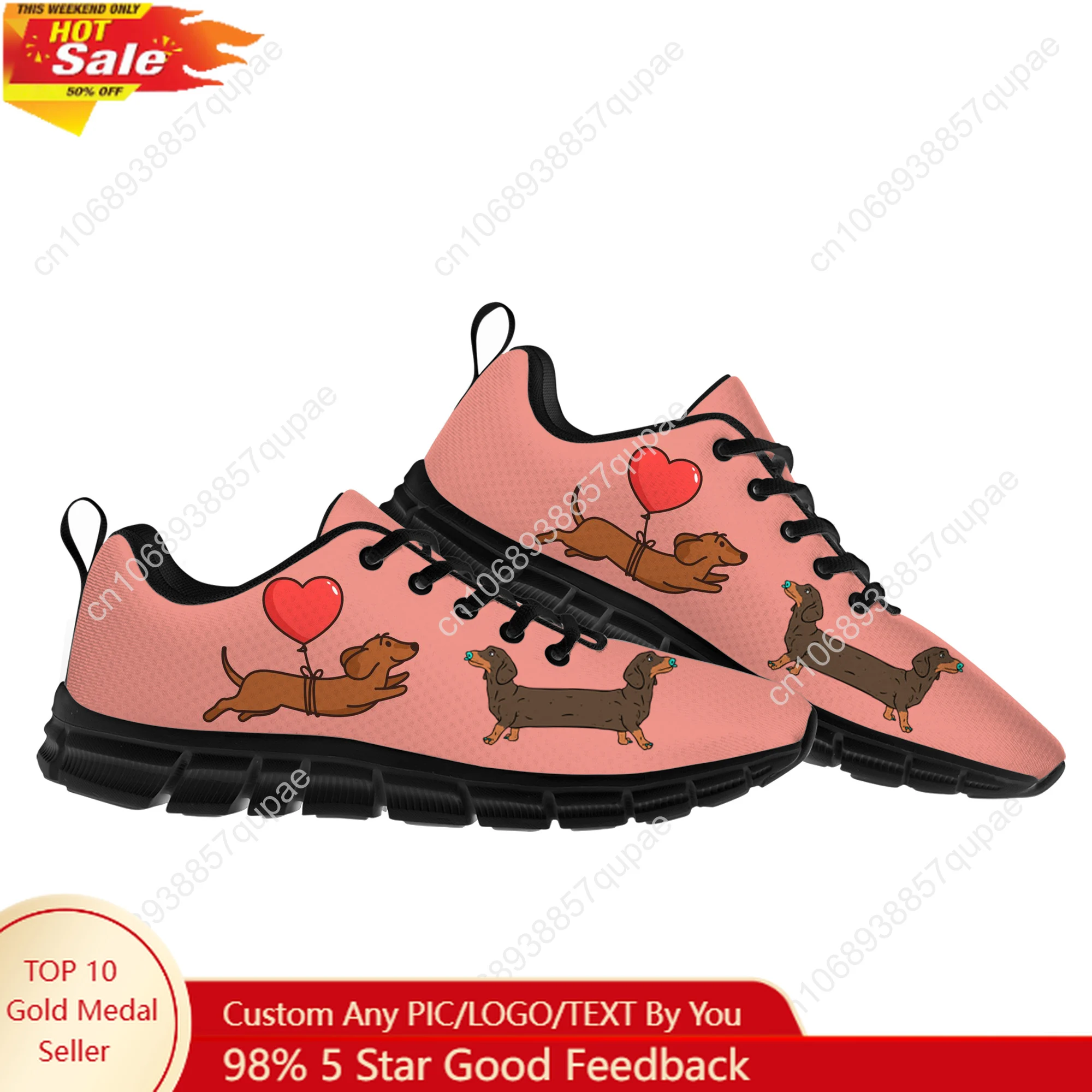 Cute Cartoon Sausage Dog Sports Shoes Mens Womens Teenager Sneakers Lightweight Casual Hiking Sneaker Custom Built Shoes