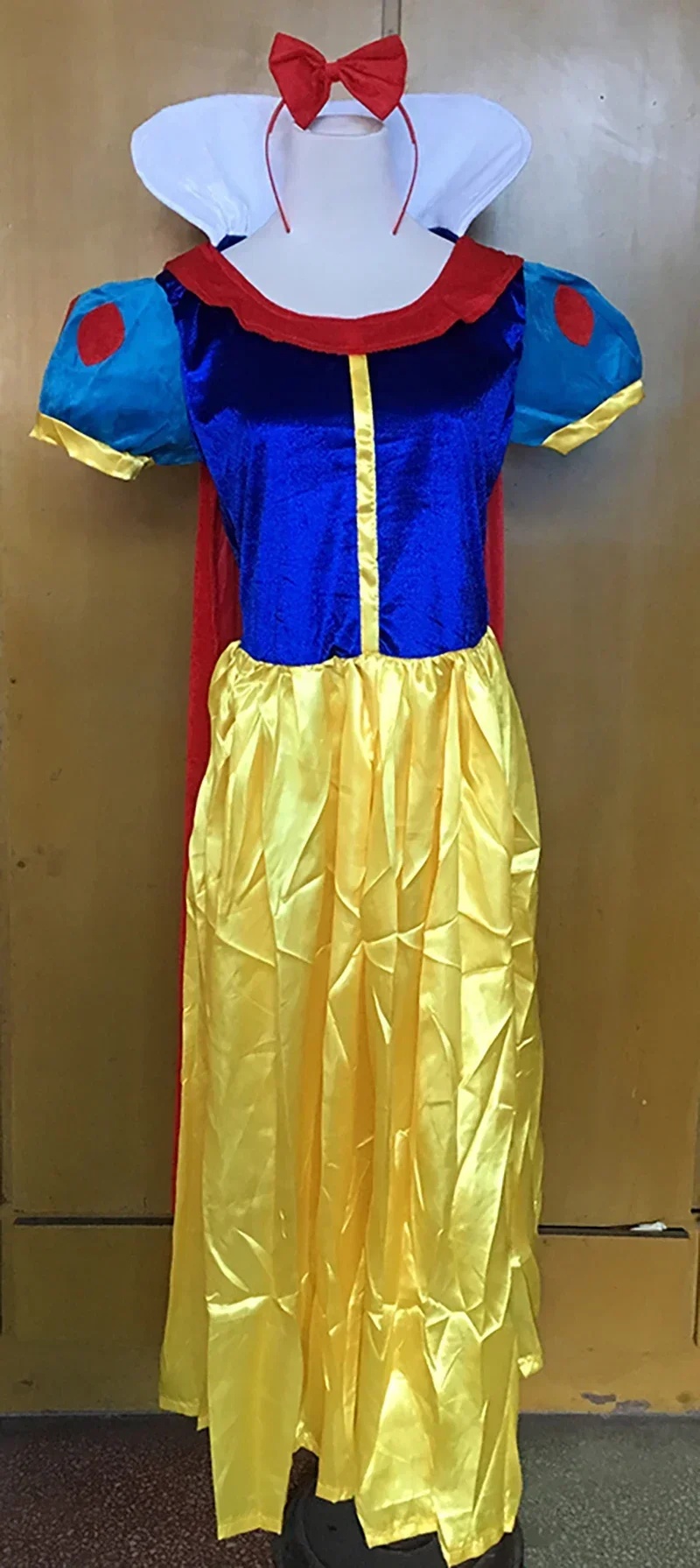 

Snow White Princess Adult Costume For Women Halloween Party Carnival Cosplay Costumes Girls Dress + Headwear Feminina Long Dress