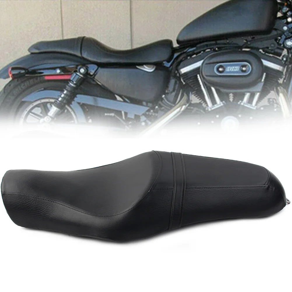 Motorcycle Driver & Passenger Seat Two-Up For Harley Davidson Sportster 883 XL1200 Iron 48 72 Custom