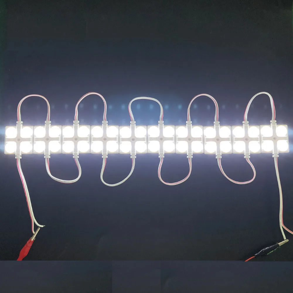 20pcs 4 LEDS LED Module Square High Power Module White 6000k 2.4w  200 LM Sign Letter Storefront Showcase Backlight  AD Light