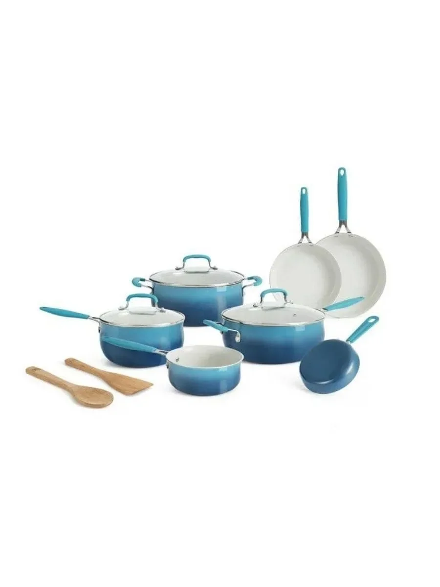 

12-Pieces Porcelain Enamel Classic Ceramic Cookware Set