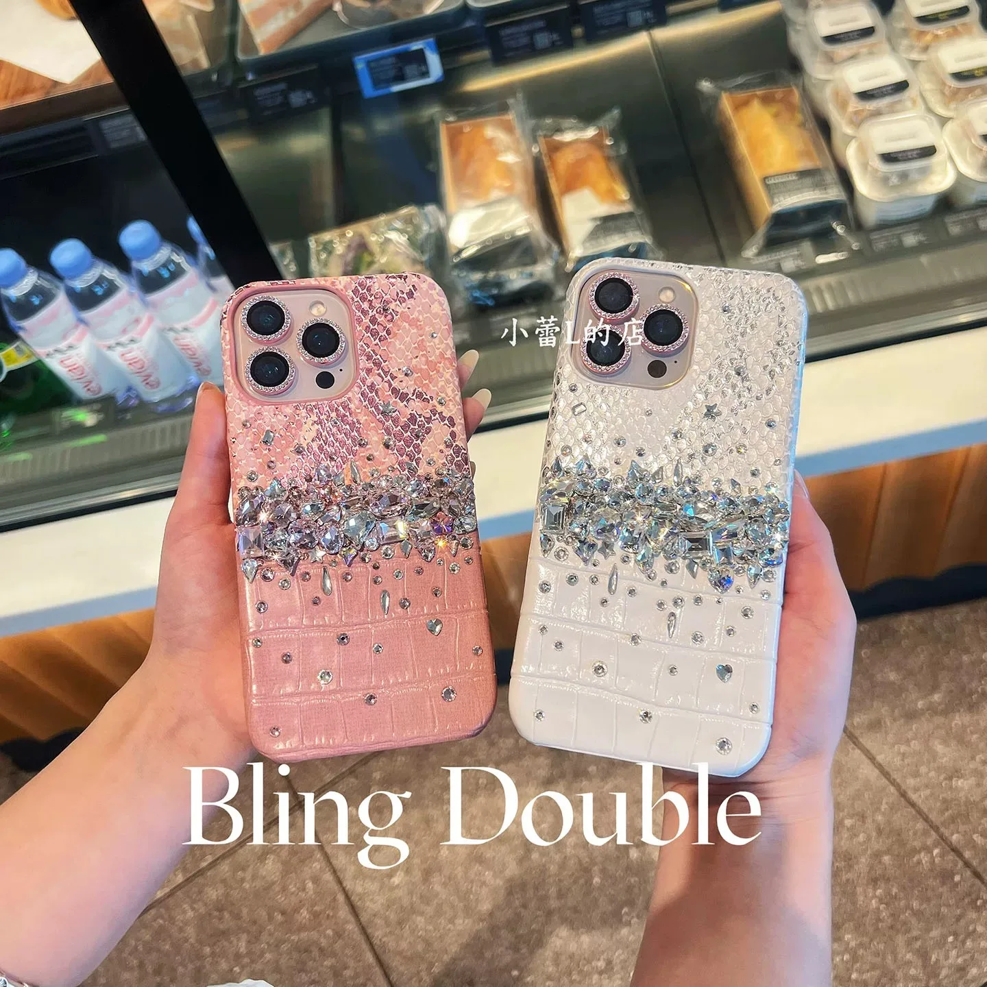 Custom-made alligator and snake skin rhinestone phone case, suitable for Apple phones, 7-10 days for delivery.