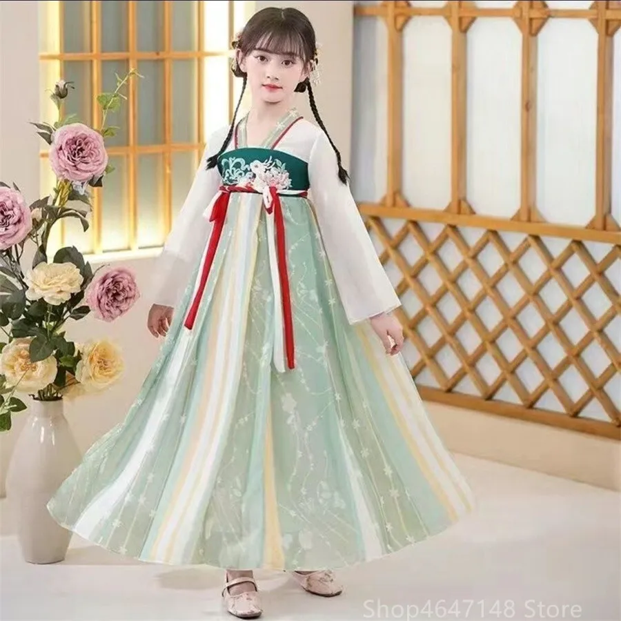 Hanfu Boys Girl Traditional Chinese Dress School Clothes Style Ancient Children's Performance Students Red Modern Hanfu Kids