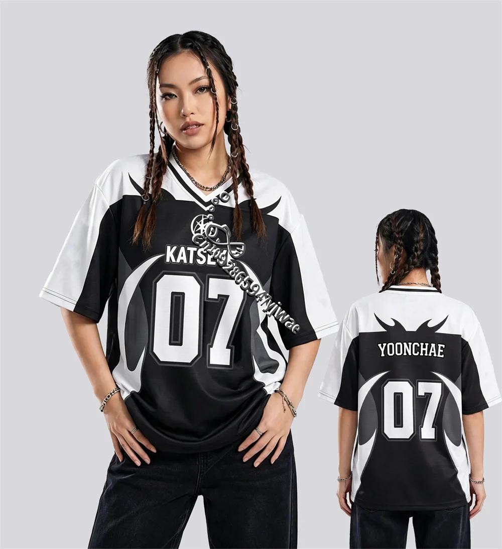 2026 Katseye The Wild Concert Jersey YOONCHAE LARA Member T-Shirt Fashionable Streetwear Top Summer Men Women T-Shirt