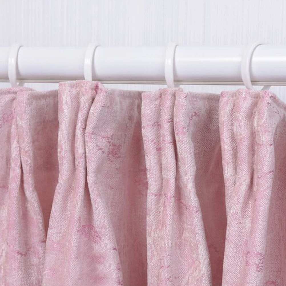 

60Pcs Curtain Rings Plastic Circular Hanging Rings Sturdy for Household Curtains Shower Rod Accessories