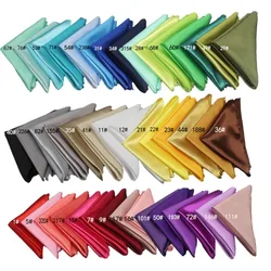 10pcs 35x35cm Square Satin Table Napkins Handkerchief For Weddings,Party, Events, Hotels And Restaurants Decorations Supplies