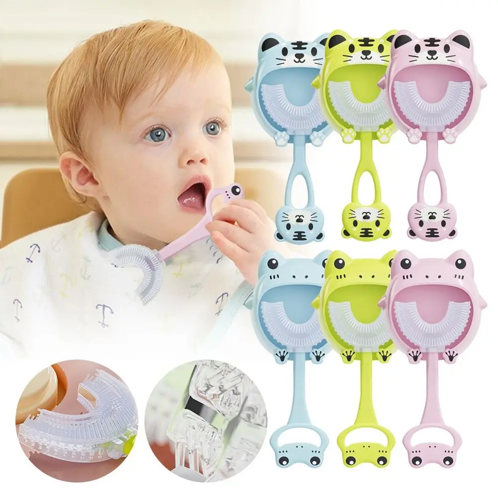 

For Teeth Cleaning A Dent Enfant Silicon Cleaning Brosse U Shape Toothbrush Tooth Brush Teeth Clean Brush