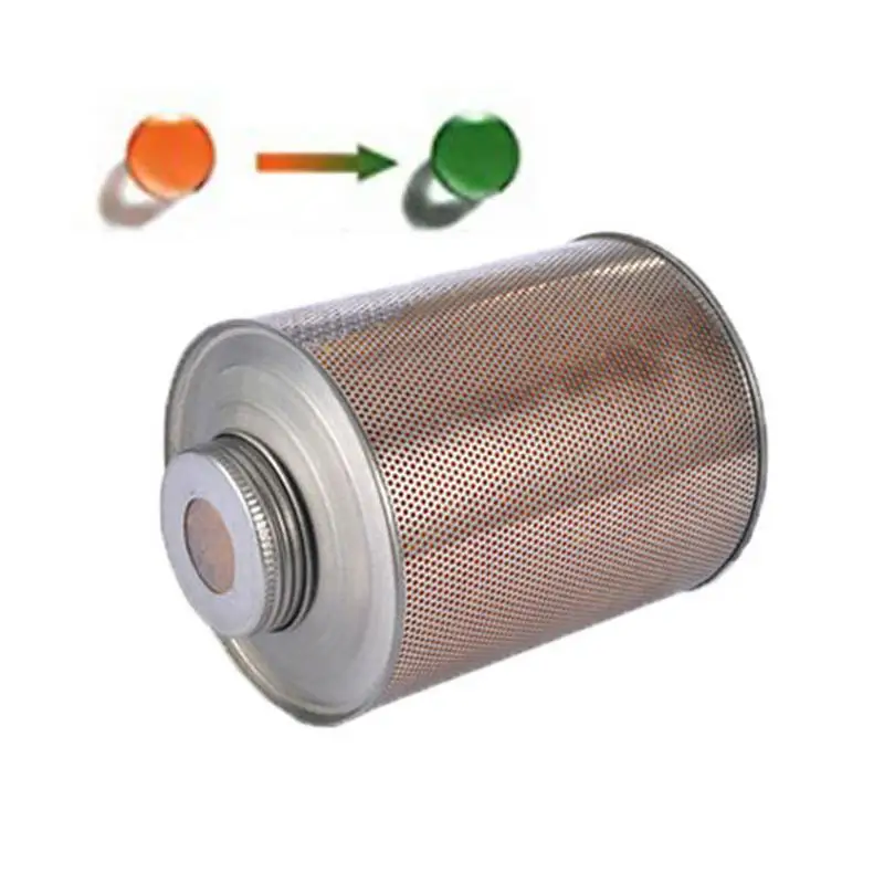 Reusable Indicating Silica Gel Dehumidifier Desiccant Absorber Orange Desiccant Canister Orange Green Bead Tin For Car Closet