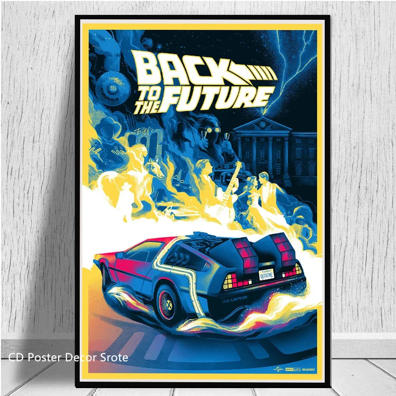 الفيلم الكلاسيكي العودة إلى المستقبل ملصق مخصص الملصقات ذاتية اللصق DIY بها بنفسك غرفة المنزل بار ديكور الجمالية الفن طلاء جدران ملصق #4