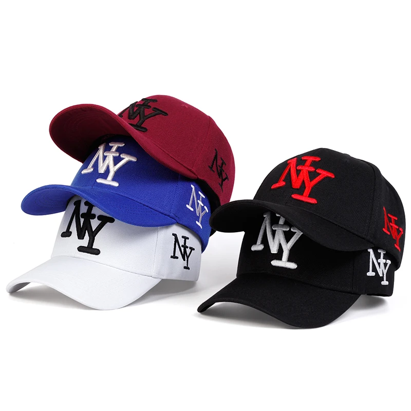 Unisex NY Letter Embroidery Baseball Caps Spring Autumn Outdoor Adjustable Casual Hats Sunscreen Hat