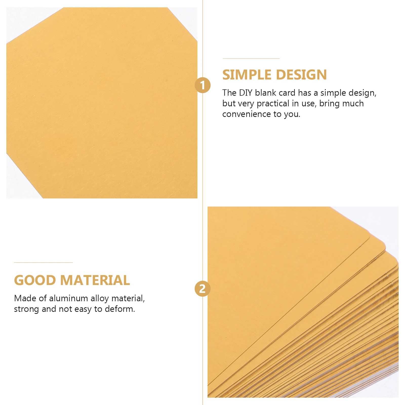 

100pcs Blank Metal Business Diy Aluminum Name Cards Smooth Professional Customizable Blanks For Engraving Printing Nameplate