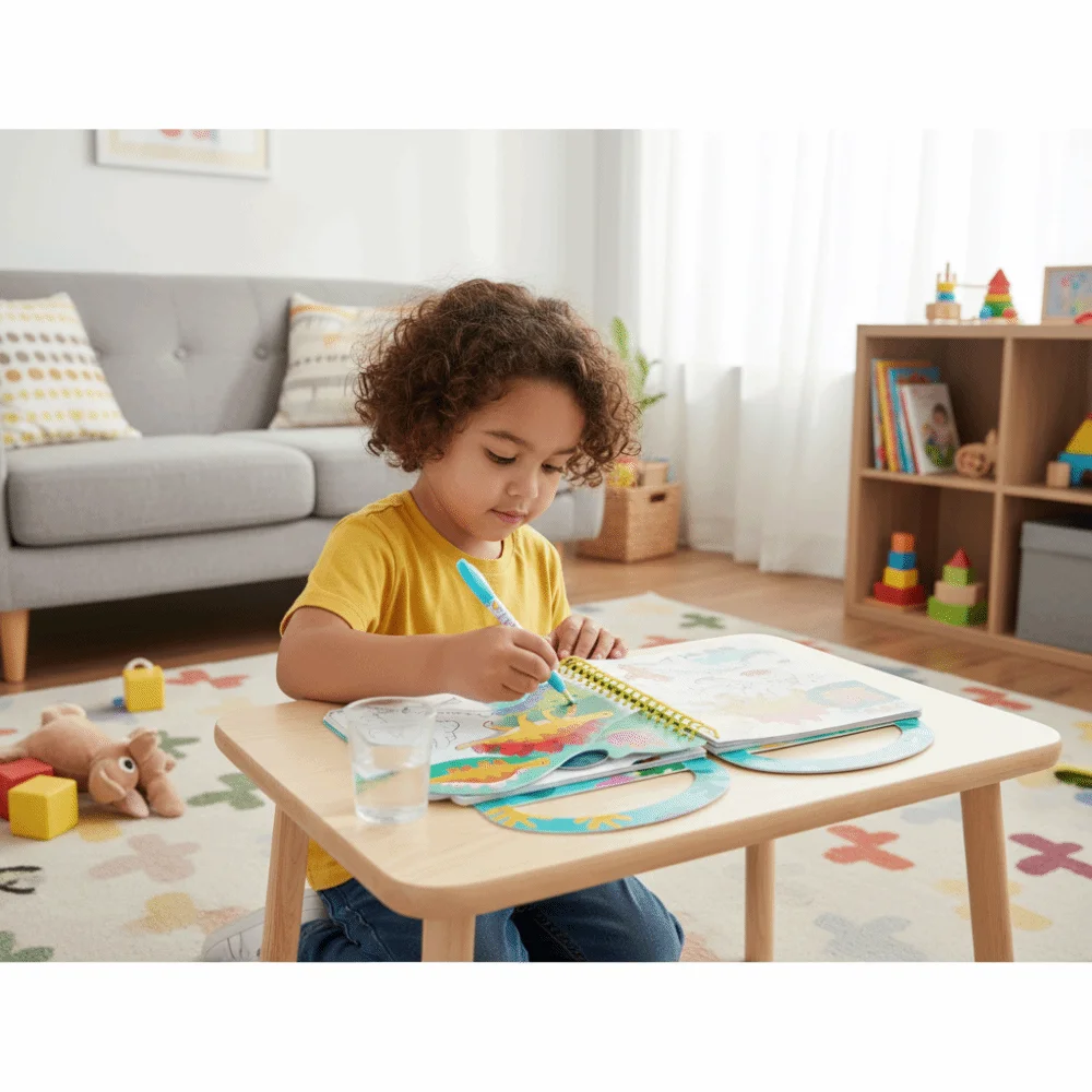 Livre de coloriage magique réutilisable, bricolage, jeu sensoriel, livre de peinture à l'eau avec stylo, livre de dessin magique, utilisation à la maternelle