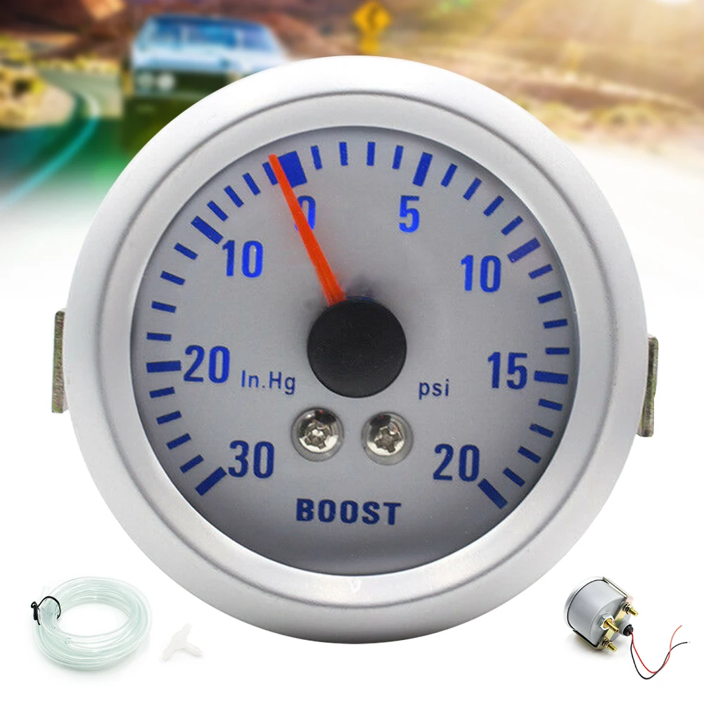 Universal 2" 52mm Car Mechanical Turbin Turbo Boost Gauge High Quality Pointer Meterr -1~0 VAC 0-1.5 Bar Press Auto Accessories