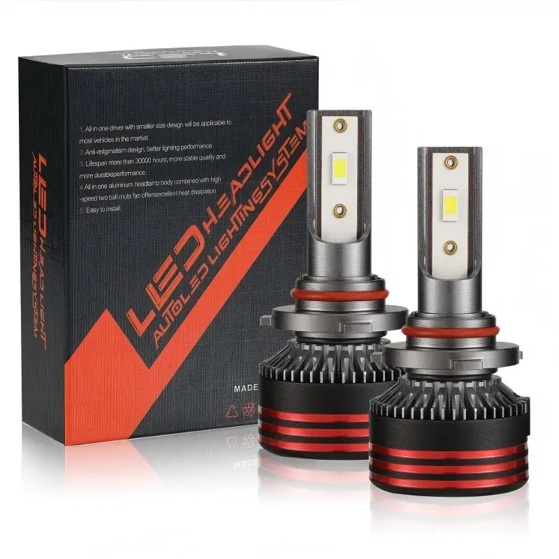 For car LED Headlight Bulbs 120W Wireless Turbofan H1 H3 H7 H4 9005 9006 9012 H8/9/11 Mini Auto Diode Lamp og Lights