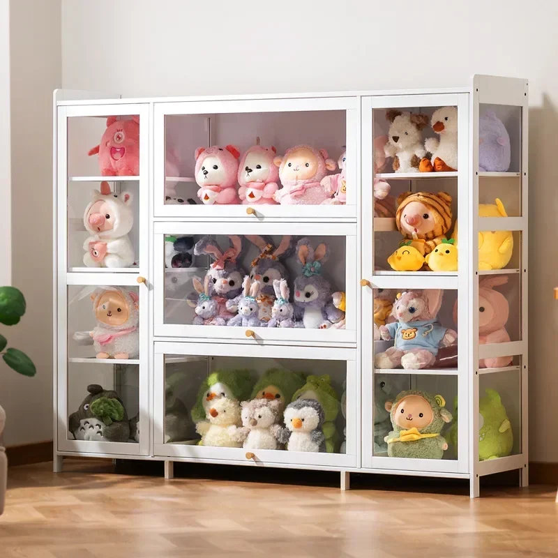 Portable Doll Storage Display Cabinet Plush Toy Doll Cotton Doll Figure Blind Box Imitation Acrylic Transparent Display Box
