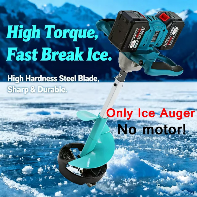

50/80CM Hard Steel Blade Electric Ice Fishing Auger Ice Auger for Fishing Electric Nylon Corless with Positioning Drill