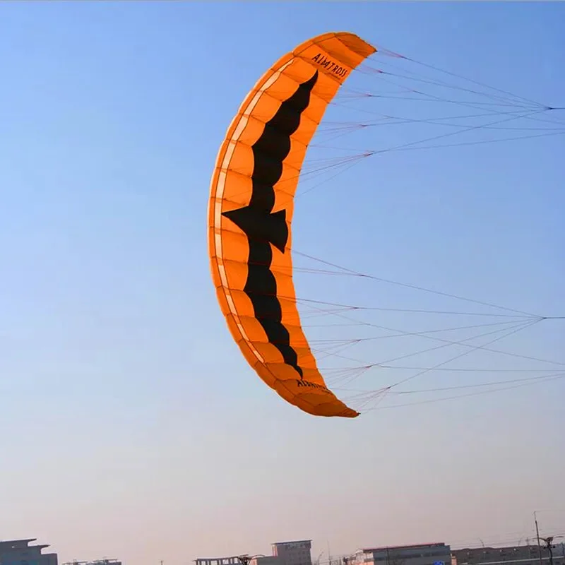 5m2 grande quad line power kite para adultosnylon tecido jouer mostrar pipa gigante jogos ao ar livre pipa surf power kite dragon fly diversão