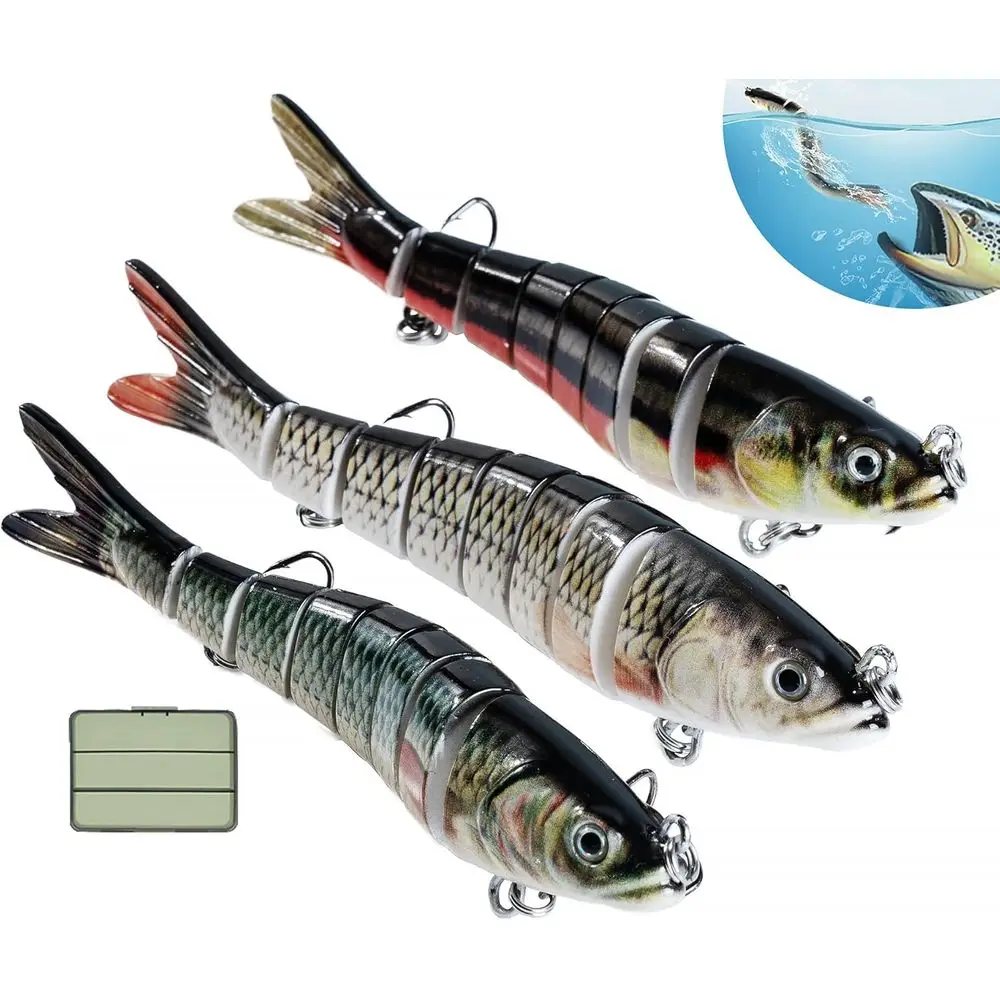 

Набор кривошипных приманок из 3 предметов для универсальной рыбалки — медленно раковины, скользящие и плавательные приманки для видов соленой и пресной воды