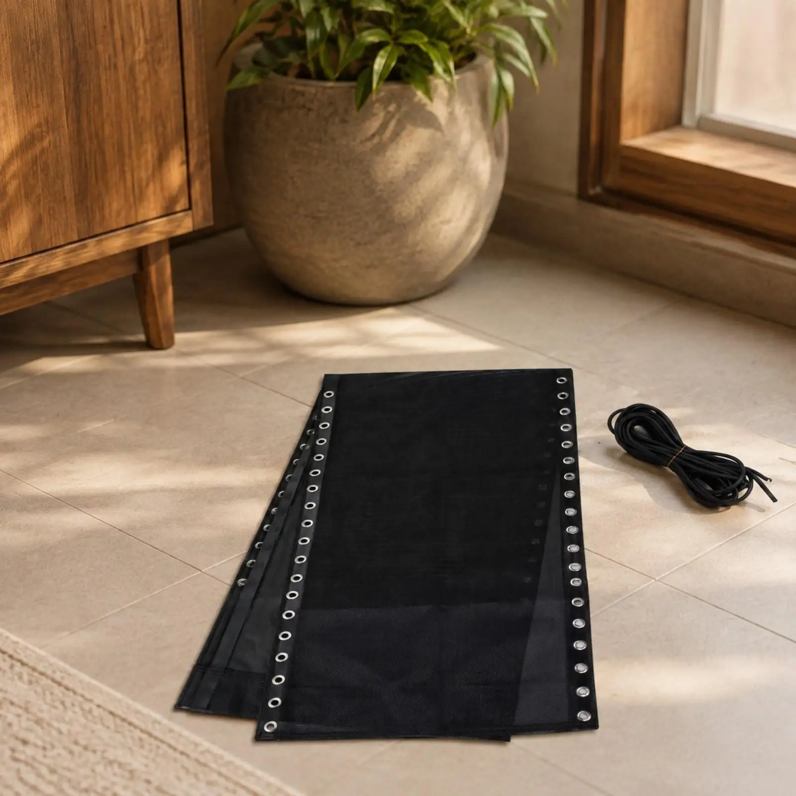 Woven Beach Lounger Cover Fabric Replacement for Folding Chair with Straps