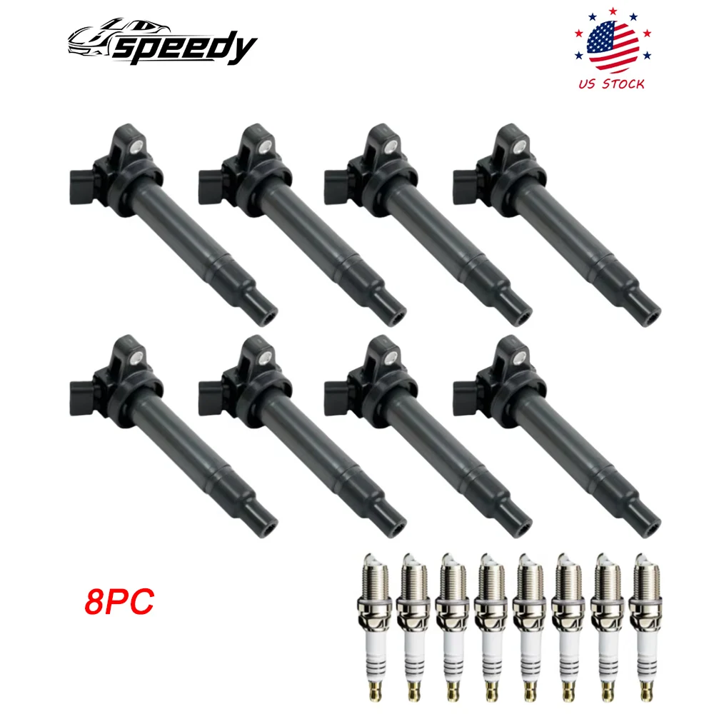 

UF-493 8 шт. катушка зажигания и 8 шт. Иридиевая свеча зажигания для Lexus LX470 Toyota Land Cruiser 98-07 4,7 л для Lexus GS430 01-07 4,3 л