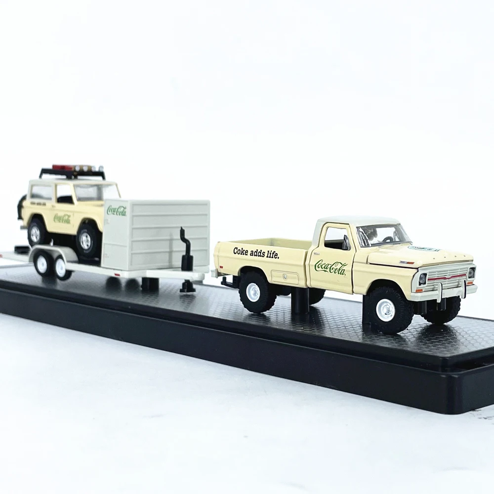 M2 Machines 1/64 1969 Ford F-100 4*4 1966 Ford Bronco TW21 En Alliage Moulé Sous Pression Modèle De Voiture Collection Cadeau