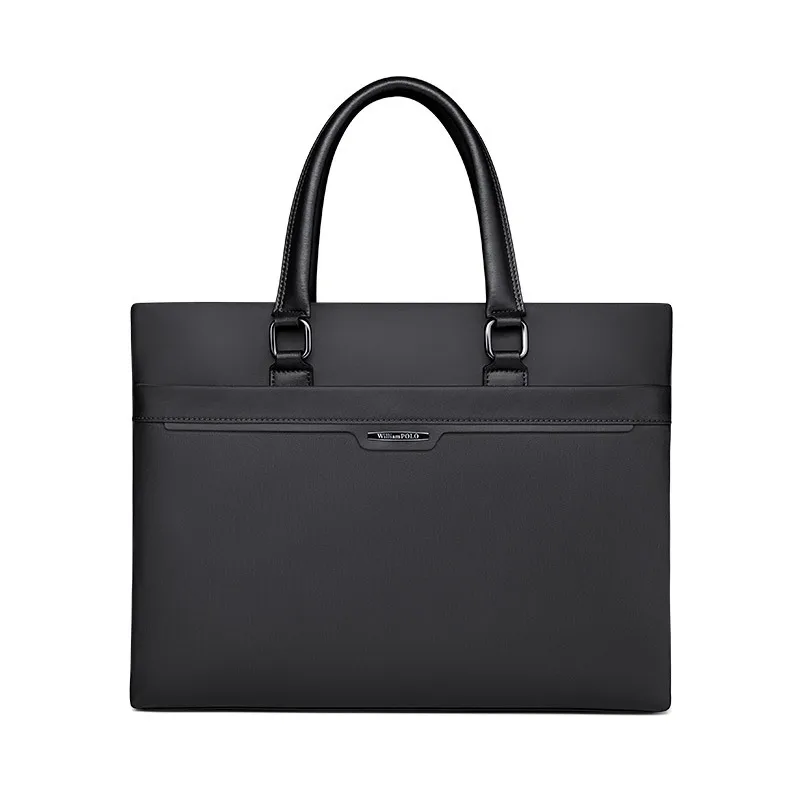 กระเป๋าเอกสารแฟชั่นสำหรับผู้ชาย กระเป๋าเอกสารธุรกิจ กระเป๋าถือแล็ปท็อป ความจุขนาดใหญ่ ไนลอนกันน้ำ กระเป๋าแบรนด์หรูสำหรับผู้ชาย