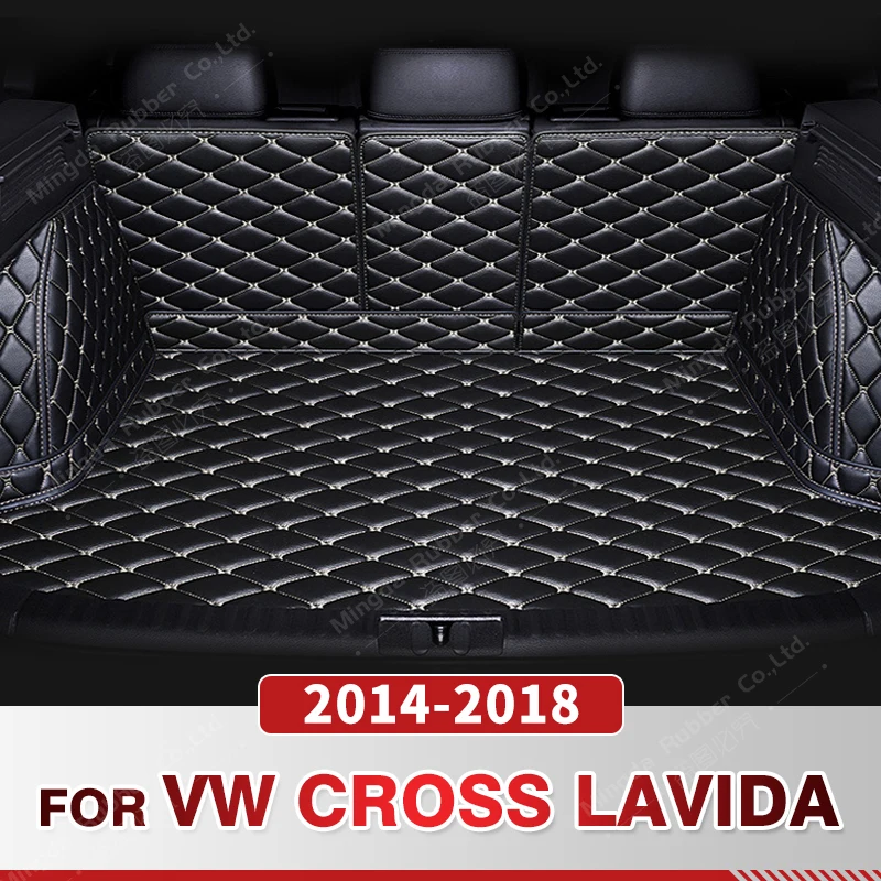 Auto Full Coverage Trunk Mat For VOLKSWAGEN VW Cross Lavida 2014-2018 17 16 Car Boot Cover Pad Interior Protector Accessories